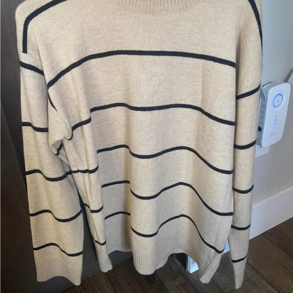 Striped Tan Sweater